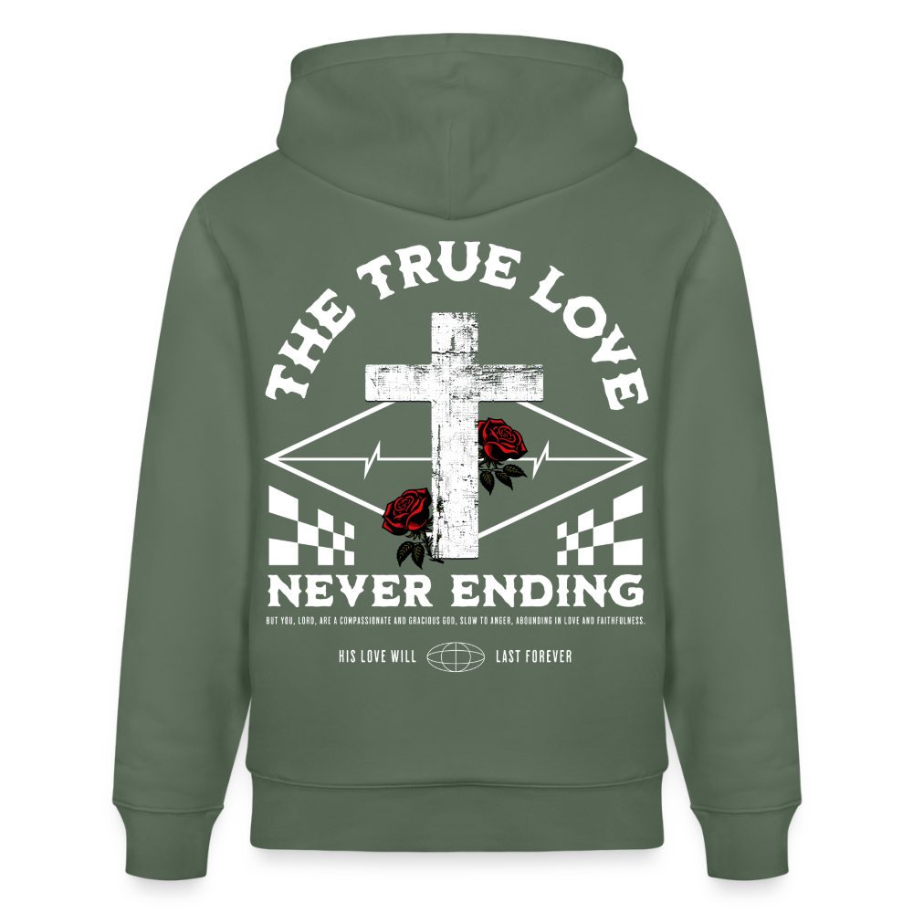 TRUE LOVE - Unisex Bio-Hoodie - Tanngrün