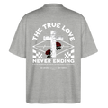 TRUE LOVE - Oversized Unisex Organic T-shirt - heather grey