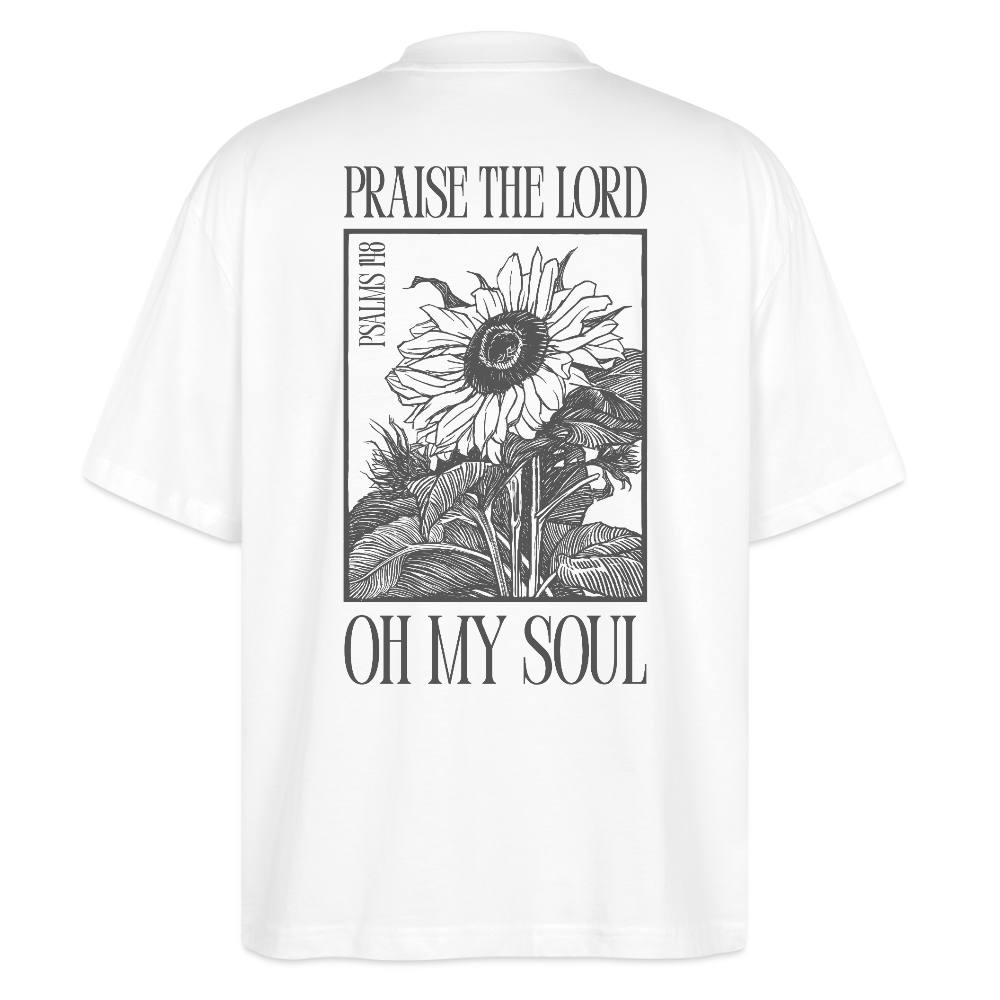 PRAISE - Oversized Unisex Organic T-shirt - white