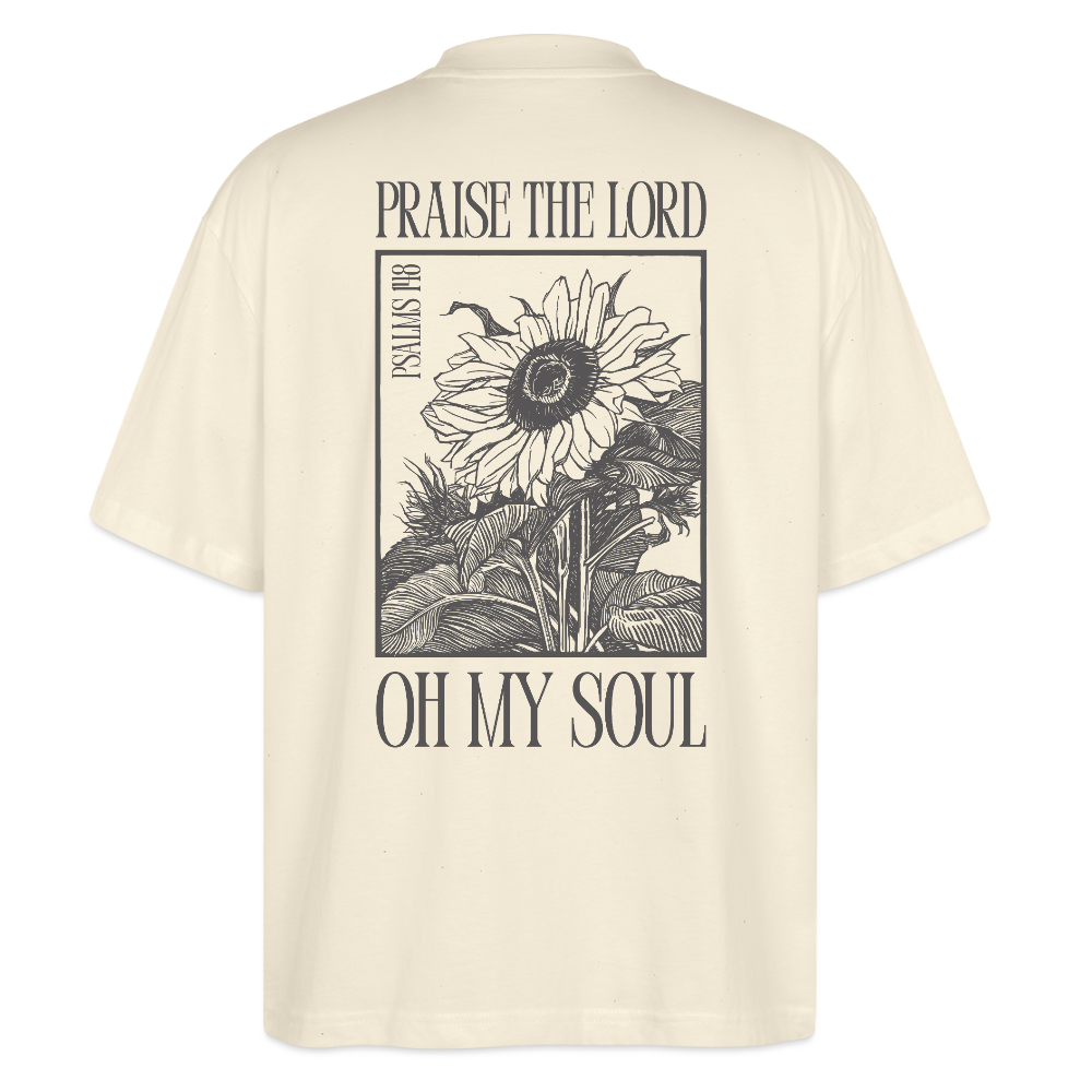PRAISE - Oversized Unisex Organic T-shirt - natural raw