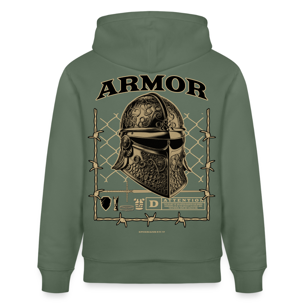 ARMOR - Unisex Bio-Hoodie - Tanngrün