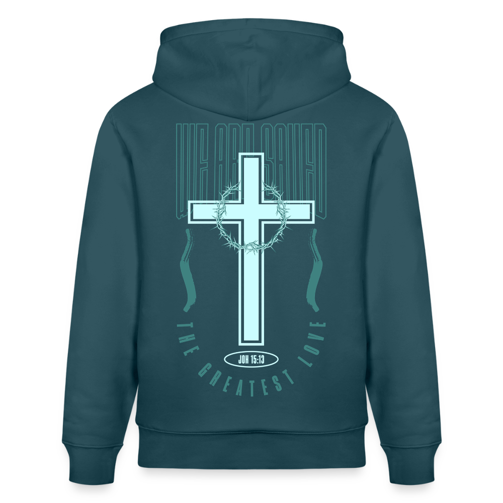 SAVED - Unisex Bio-Hoodie - Dunkles Petrol