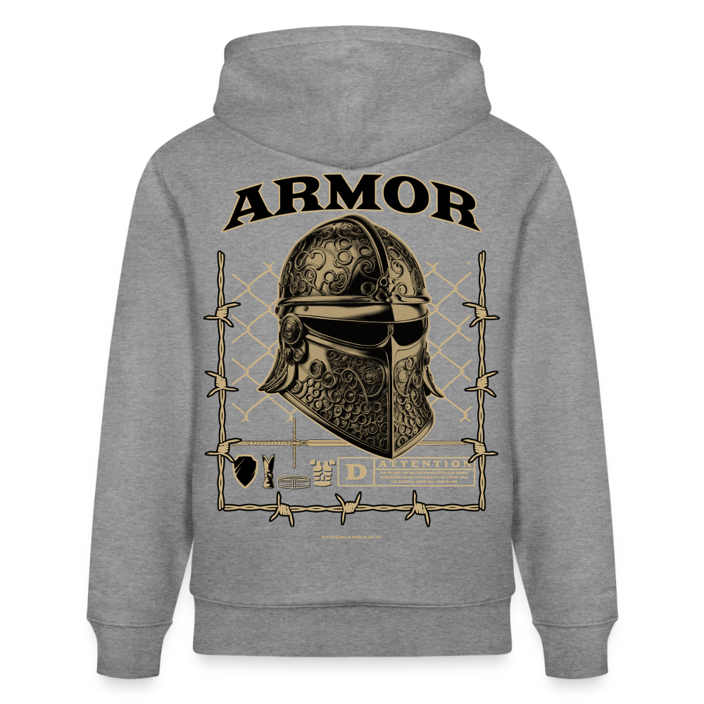 ARMOR - Unisex Bio-Hoodie - Hellgrau marmoriert