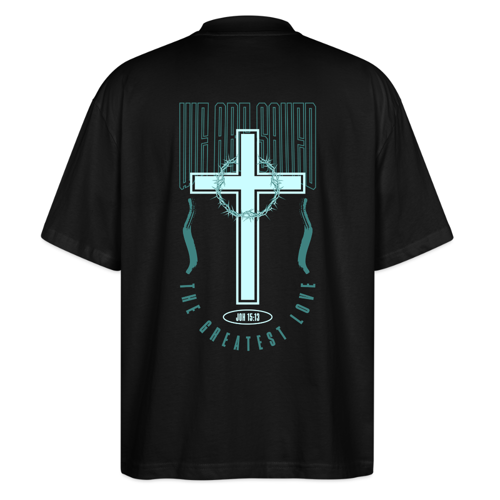 SAVED - Oversized Unisex Organic T-shirt - black